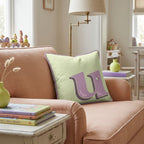 Bubblegum U Throw Pillow - Hillcroft Home