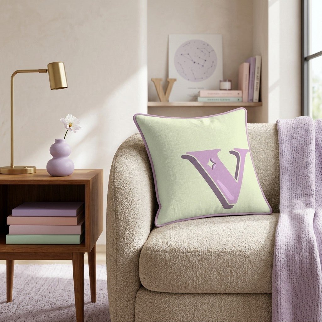 Bubblegum V Throw Pillow - Hillcroft Home