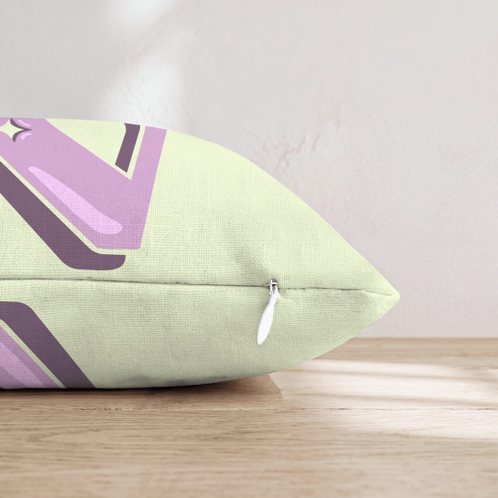 Bubblegum V Throw Pillow - Hillcroft Home