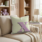 Bubblegum X Throw Pillow - Hillcroft Home