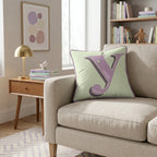 Bubblegum Y Throw Pillow - Hillcroft Home