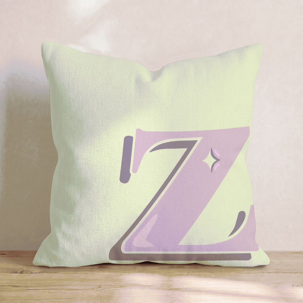 Bubblegum Z Throw Pillow - Hillcroft Home