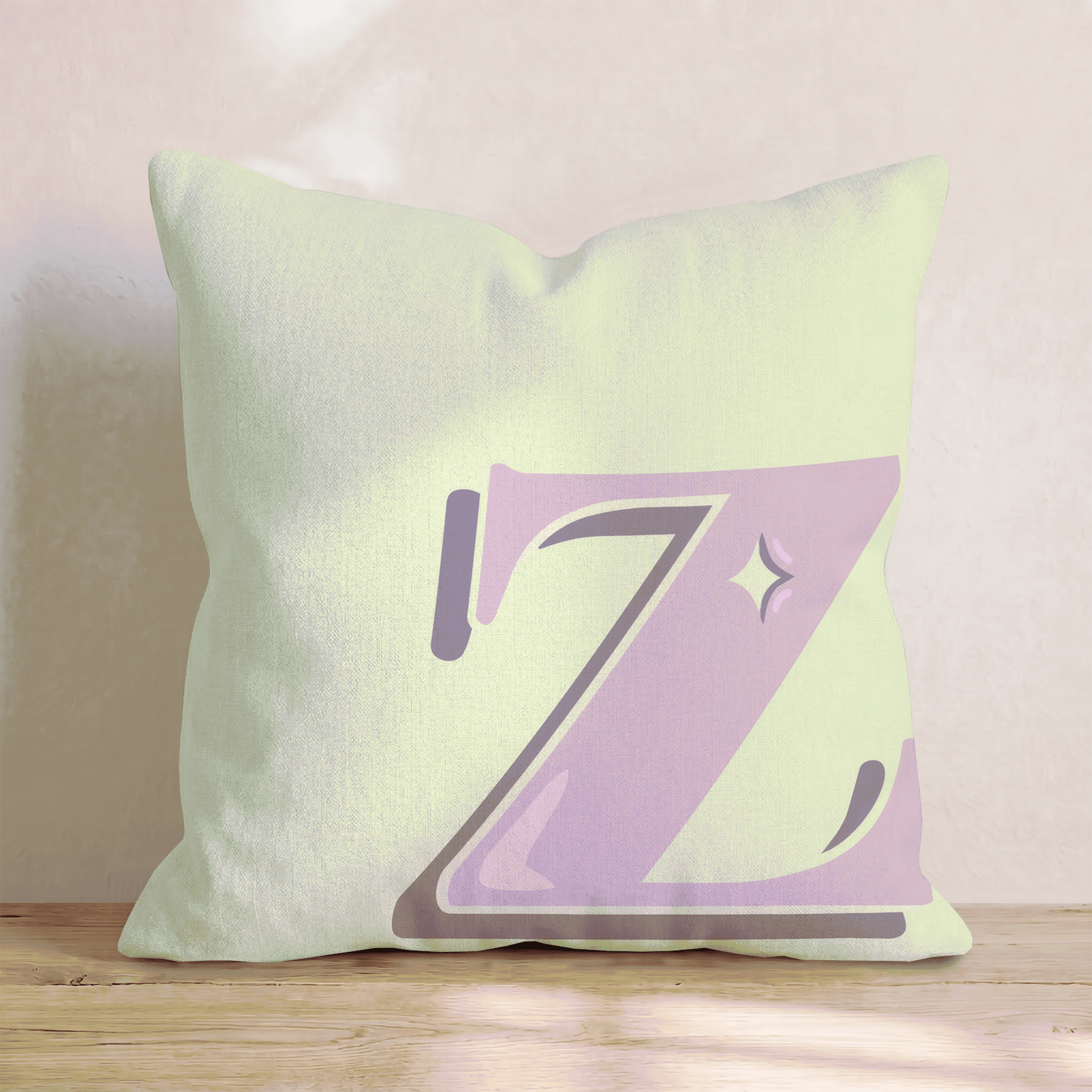 Bubblegum Z Throw Pillow - Hillcroft Home