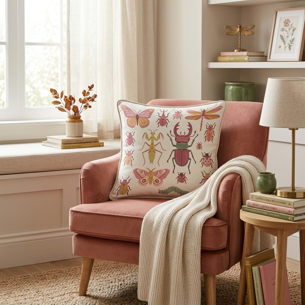 Bug Party Throw Pillow - Hillcroft Home