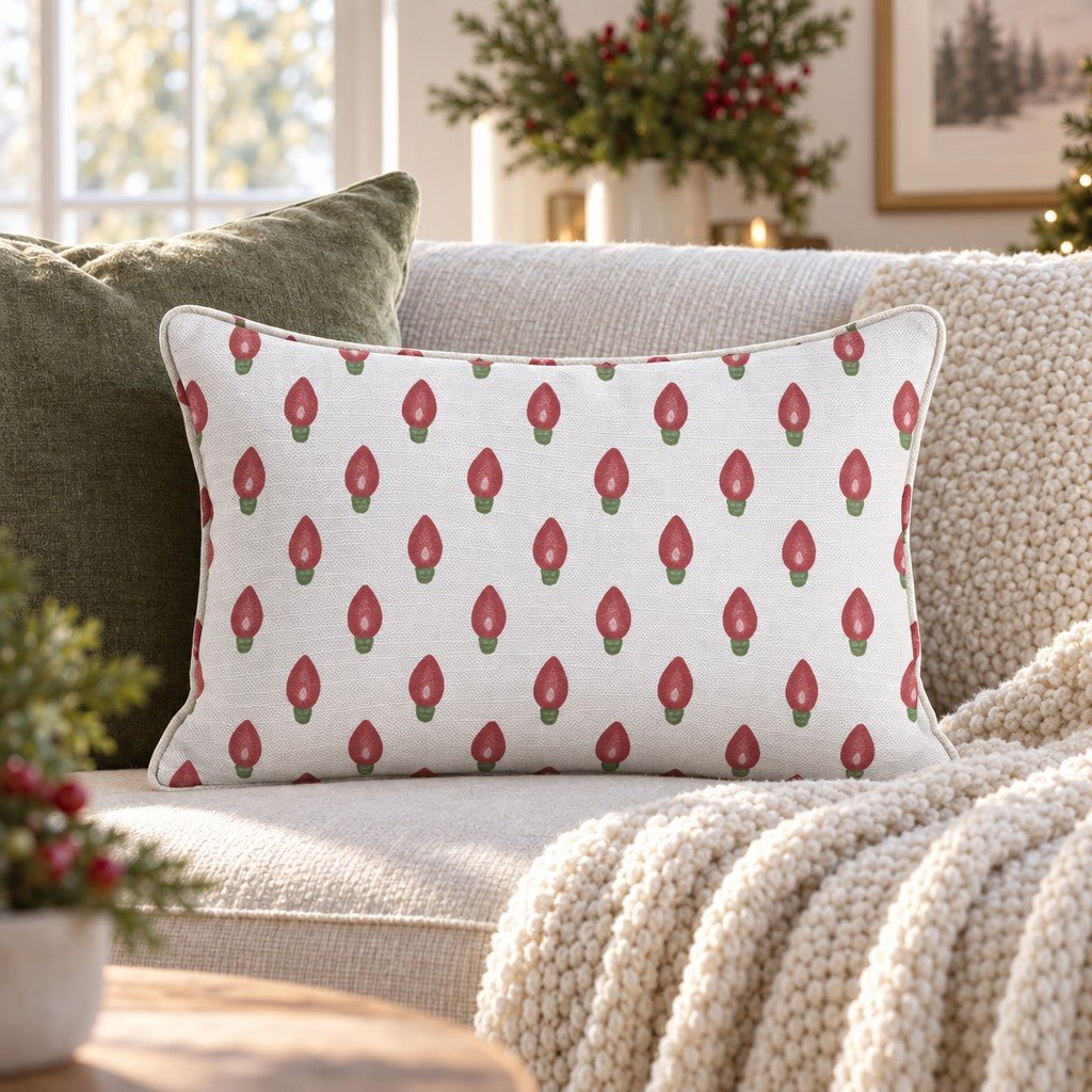 Bulb Parade Throw Pillow throw pillow - Hillcroft Home