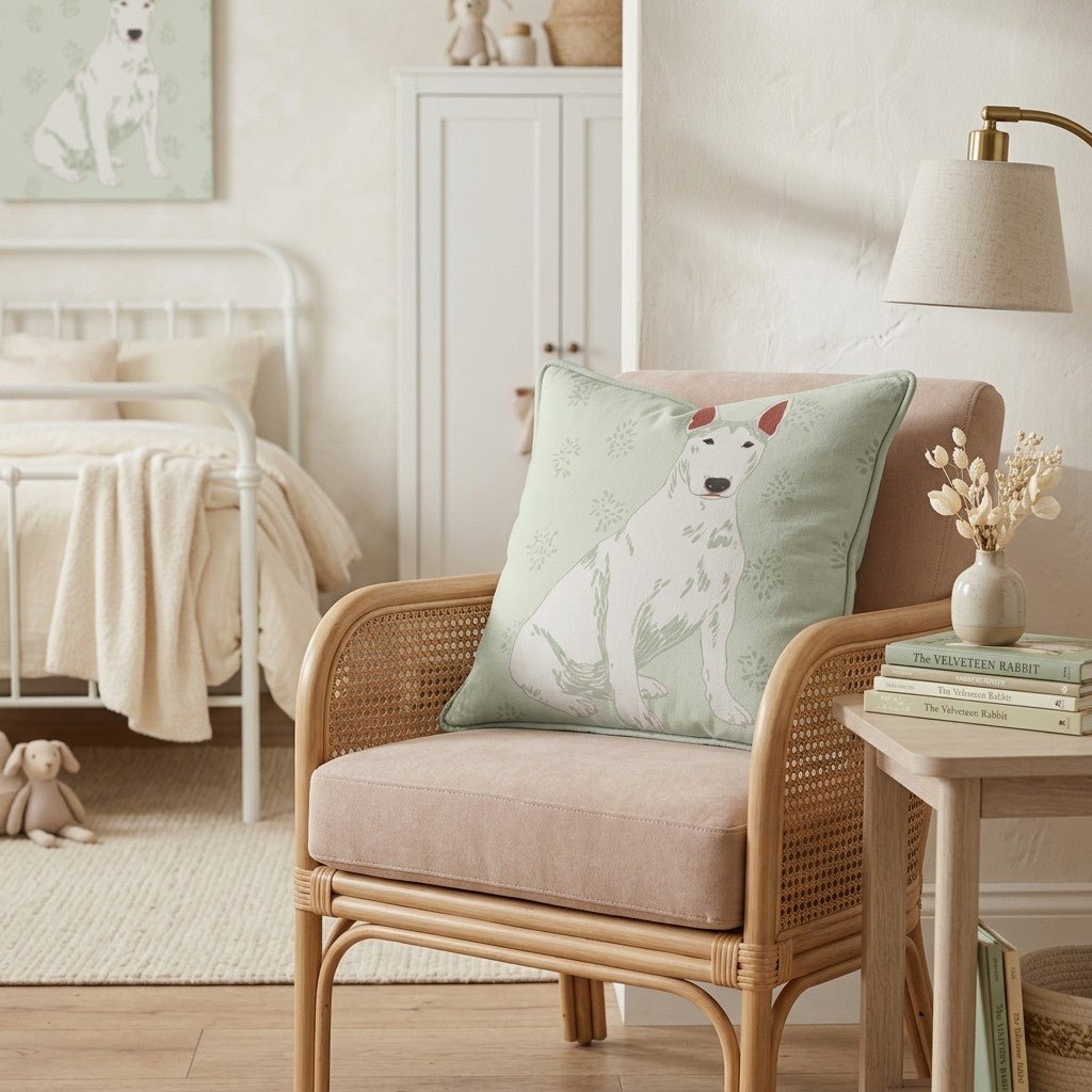 Bull Terrier Throw Pillow - Hillcroft Home