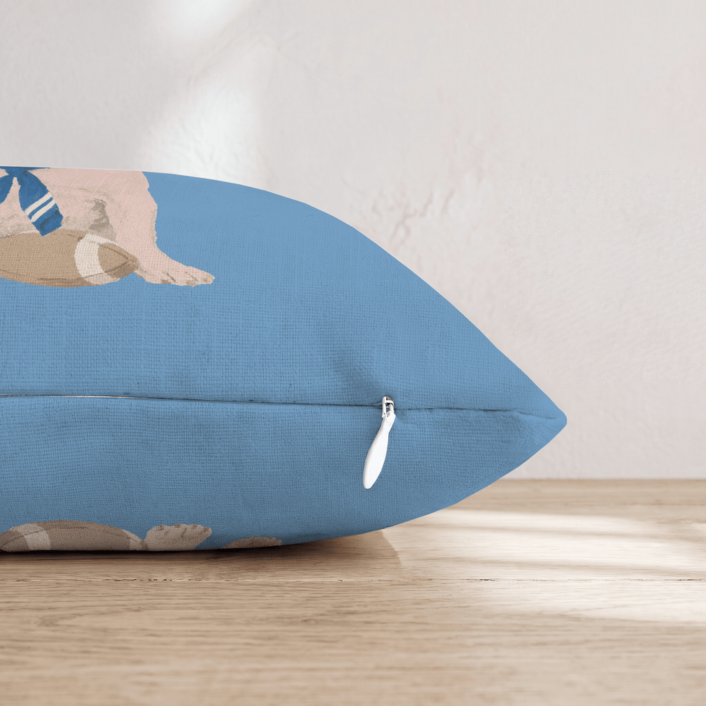 Bulldog Ballgame Throw Pillow - Hillcroft Home
