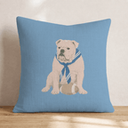 Bulldog Ballgame Throw Pillow - Hillcroft Home