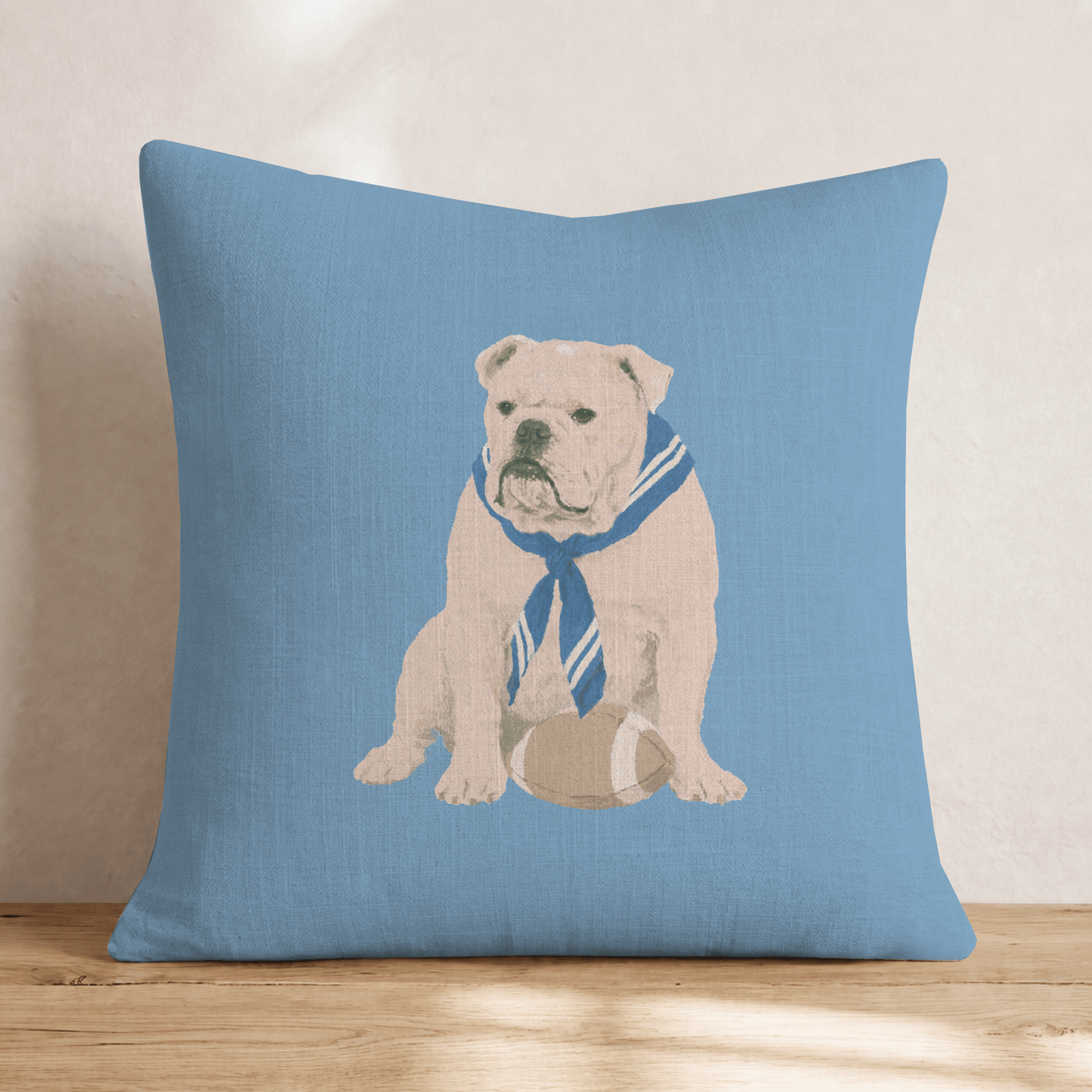Bulldog Ballgame Throw Pillow - Hillcroft Home