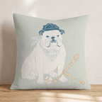 Bulldog Batter Throw Pillow - Hillcroft Home