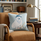 Bulldog Batter Throw Pillow - Hillcroft Home