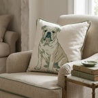 Bulldog Throw Pillow - Hillcroft Home