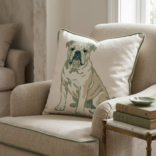 Bulldog Throw Pillow - Hillcroft Home