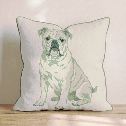 Bulldog Throw Pillow - Hillcroft Home