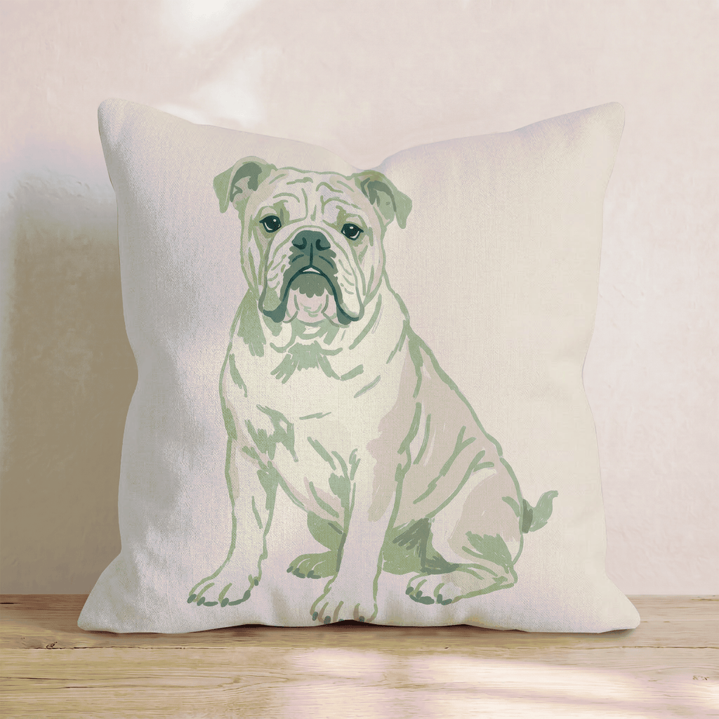 Bulldog Throw Pillow - Hillcroft Home