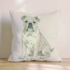 Bulldog Throw Pillow - Hillcroft Home