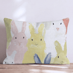 Bunnies on Bunnies Throw Pillow - Hillcroft Home