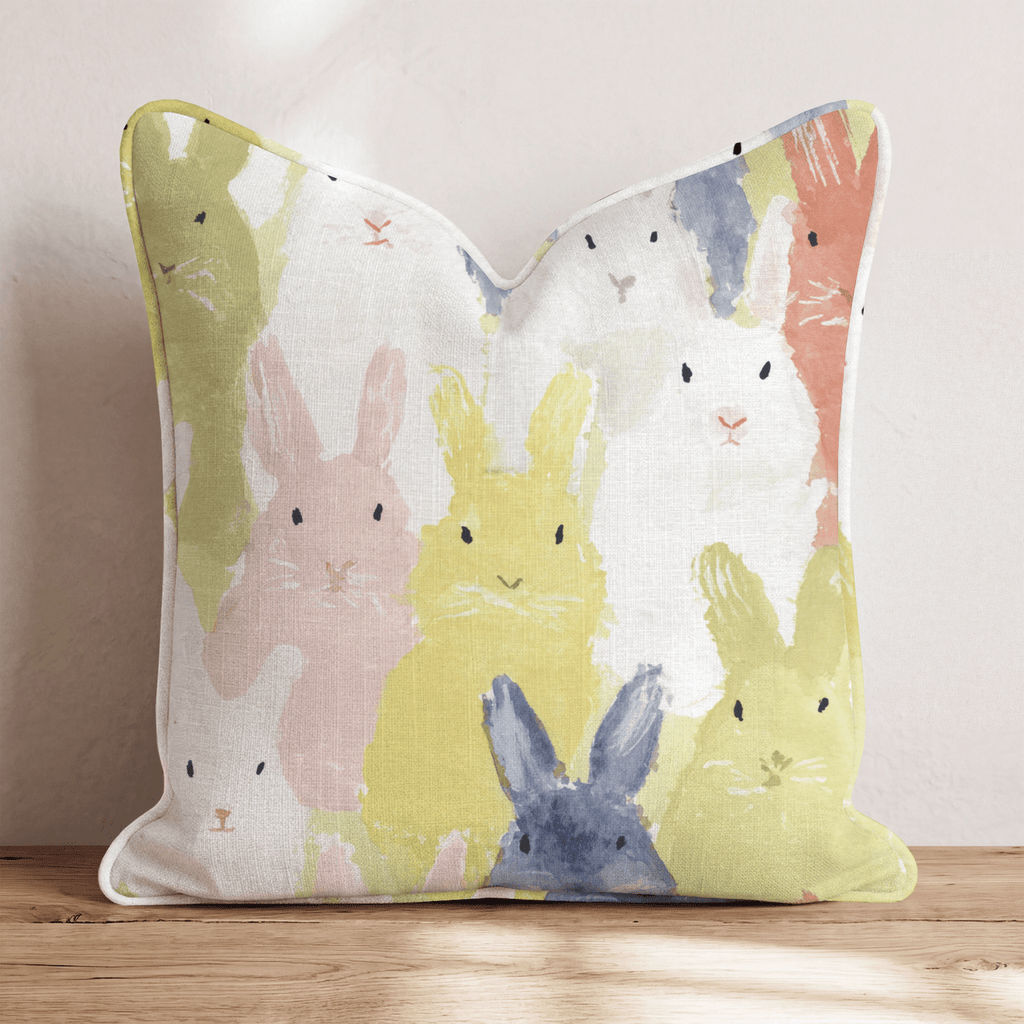 Bunnies on Bunnies Throw Pillow - Hillcroft Home