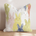Bunnies on Bunnies Throw Pillow - Hillcroft Home