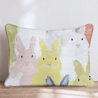 Bunnies on Bunnies Throw Pillow - Hillcroft Home