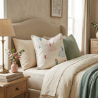 Bunny Meadow Throw Pillow - Hillcroft Home