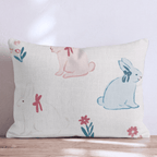 Bunny Meadow Throw Pillow - Hillcroft Home