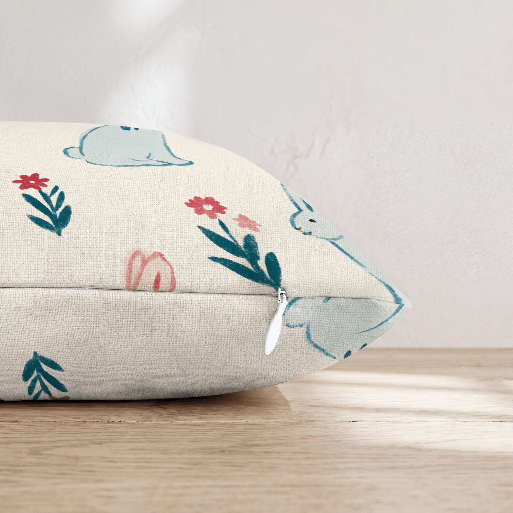 Bunny Meadow Throw Pillow - Hillcroft Home
