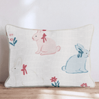 Bunny Meadow Throw Pillow - Hillcroft Home