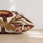 Burgundy Garden Thistle Throw Pillow throw pillow - Hillcroft Home