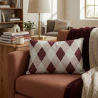 Burgundy Weave Throw Pillow - Hillcroft Home
