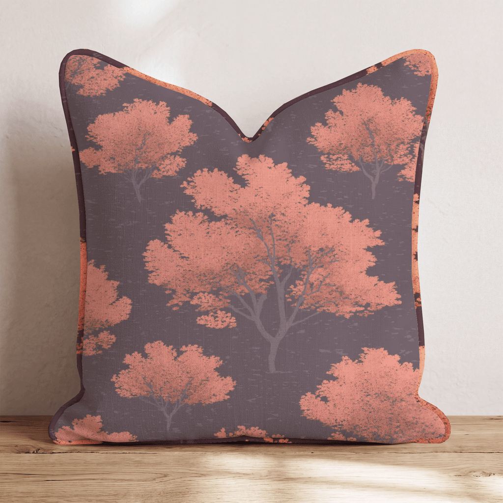 Burning Leaves Tree Throw Pillow - Hillcroft Home