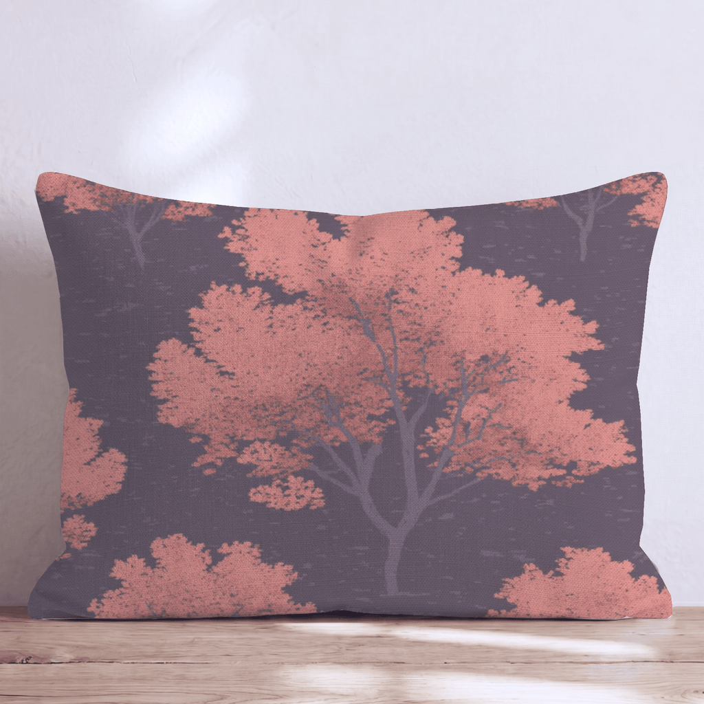 Burning Leaves Tree Throw Pillow - Hillcroft Home