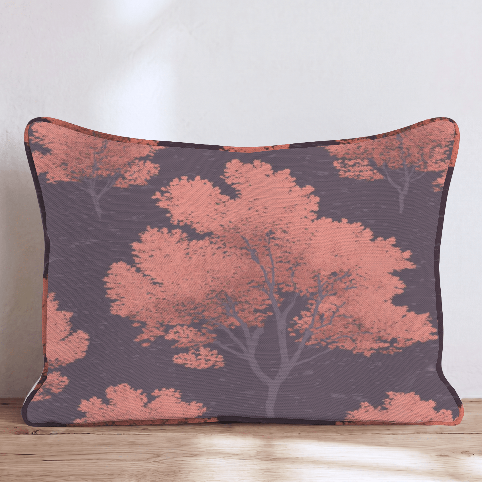 Burning Leaves Tree Throw Pillow - Hillcroft Home
