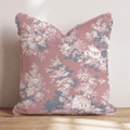 Burnt Red Toile Throw Pillow - Hillcroft Home