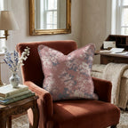 Burnt Red Toile Throw Pillow - Hillcroft Home