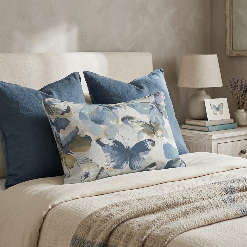Butterflies in the Wind Throw Pillow - Hillcroft Home