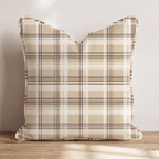 Butterscotch Plaid Throw Pillow throw pillow - Hillcroft Home