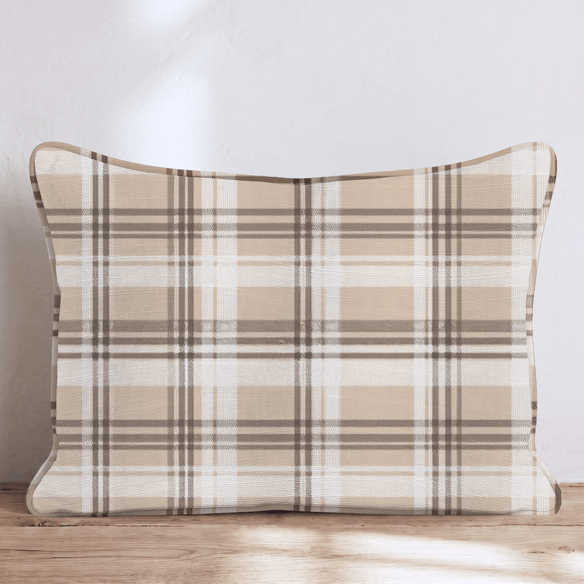 Butterscotch Plaid Throw Pillow throw pillow - Hillcroft Home