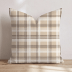 Butterscotch Plaid Throw Pillow throw pillow - Hillcroft Home