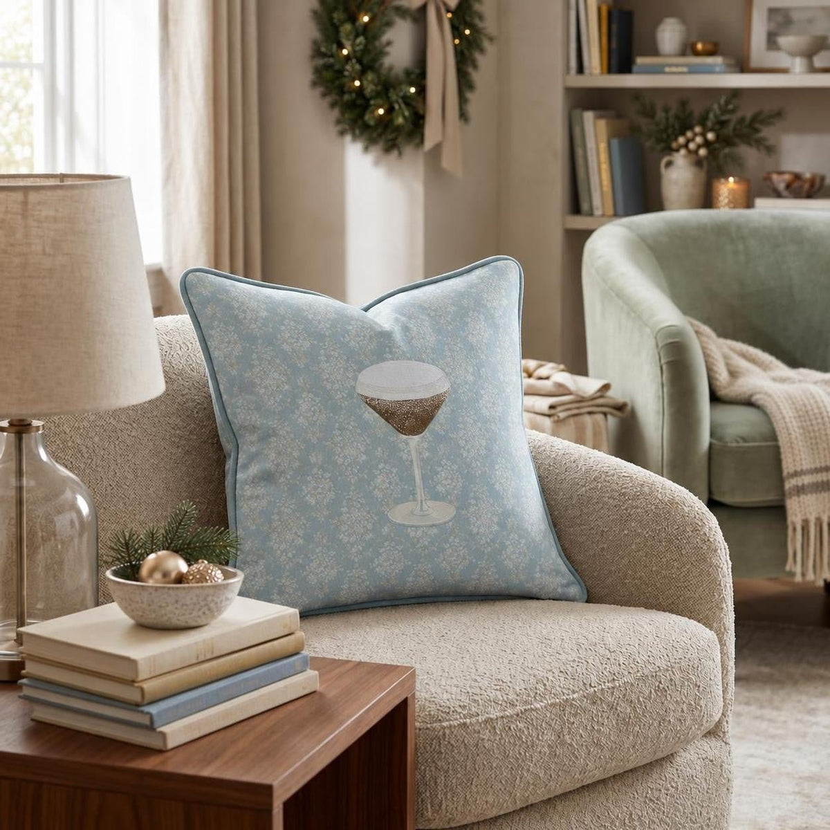 Buzz Worthy Holiday Throw Pillow throw pillow - Hillcroft Home