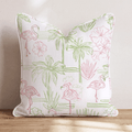 Cabana Flamingos Throw Pillow - Hillcroft Home