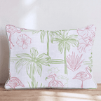 Cabana Flamingos Throw Pillow - Hillcroft Home