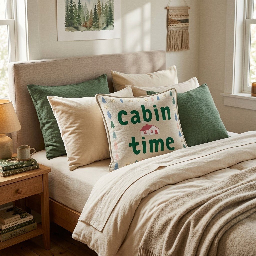 Cabin Time Throw Pillow - Hillcroft Home