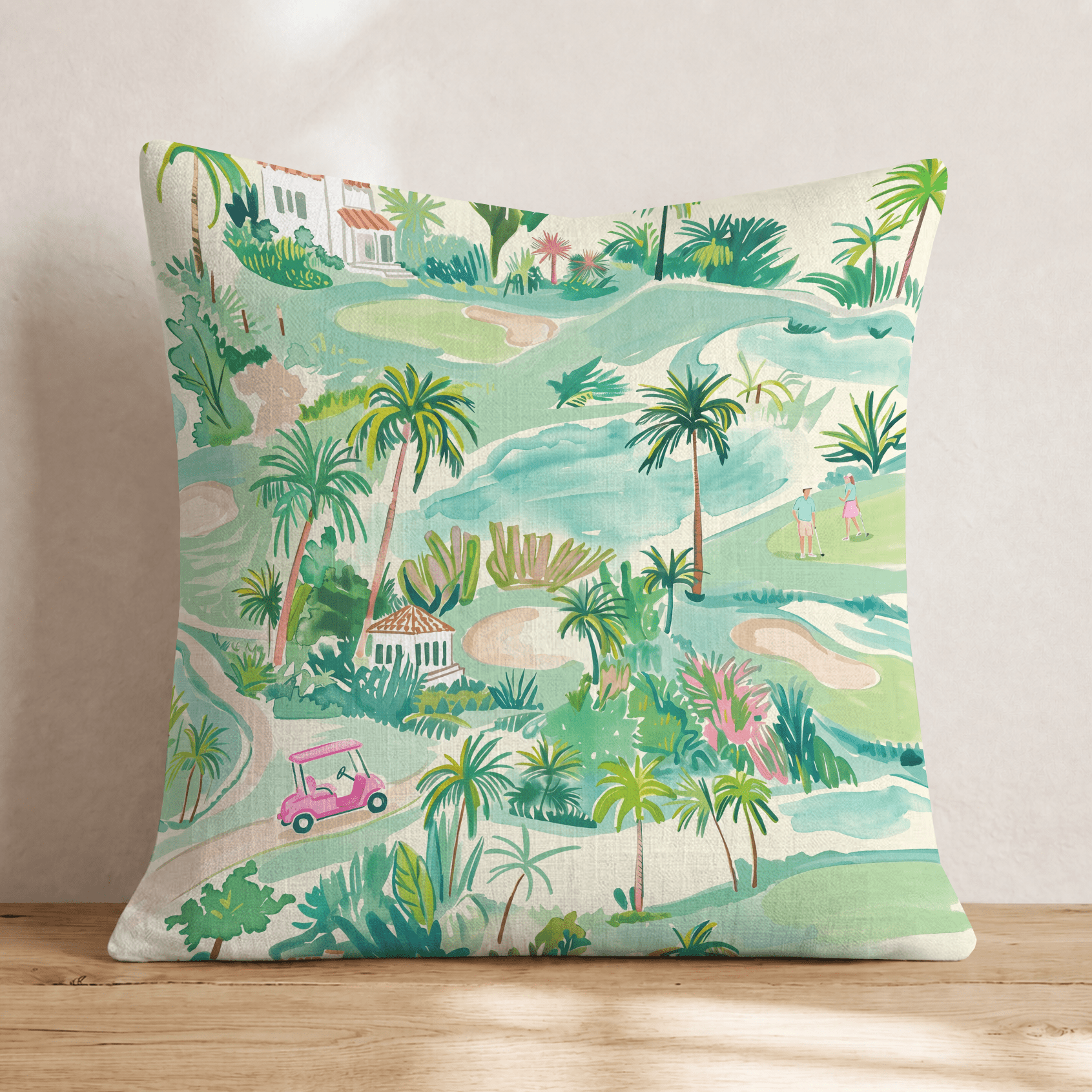 Caddie Club Throw Pillow - Hillcroft Home