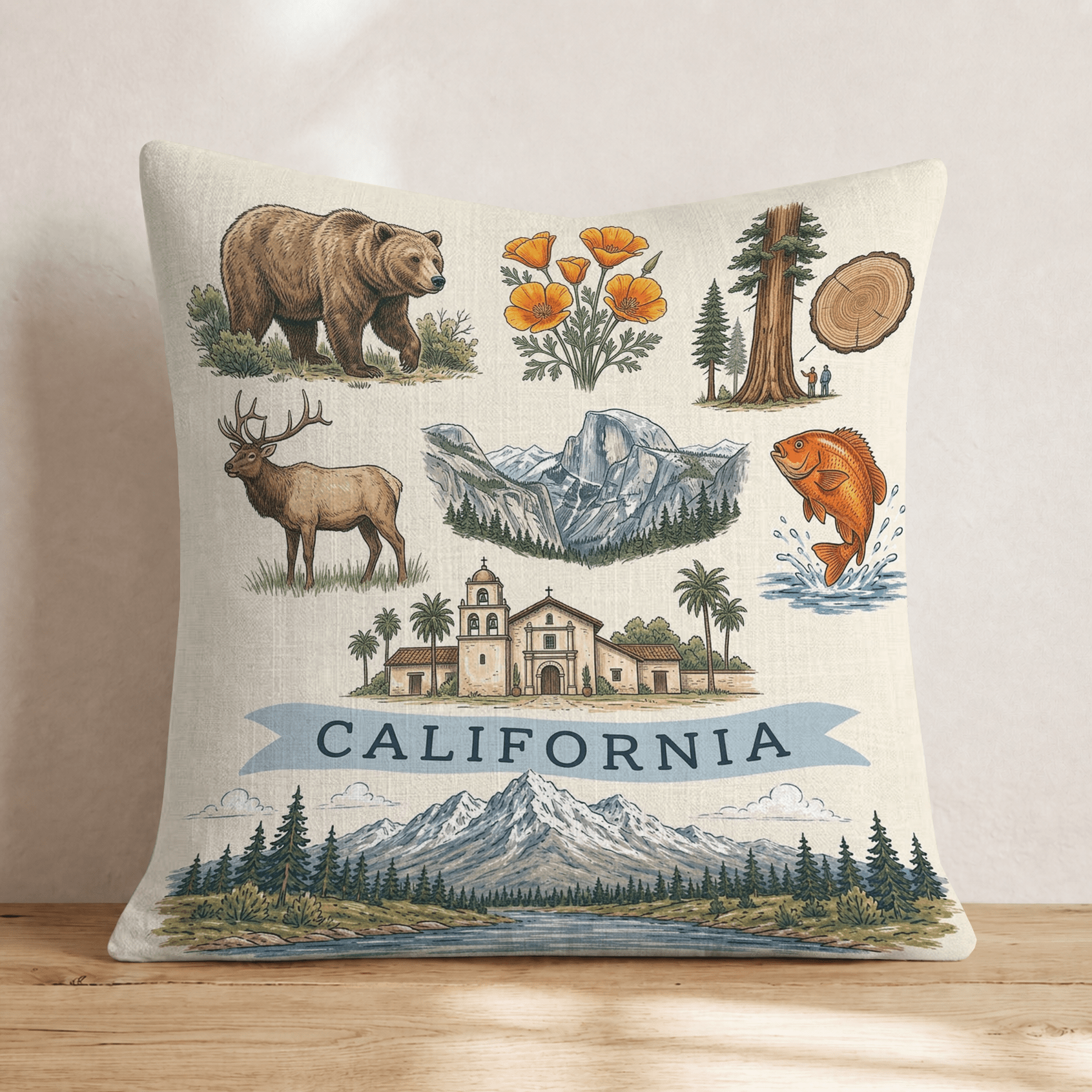 California Gallery Throw Pillow - Hillcroft Home