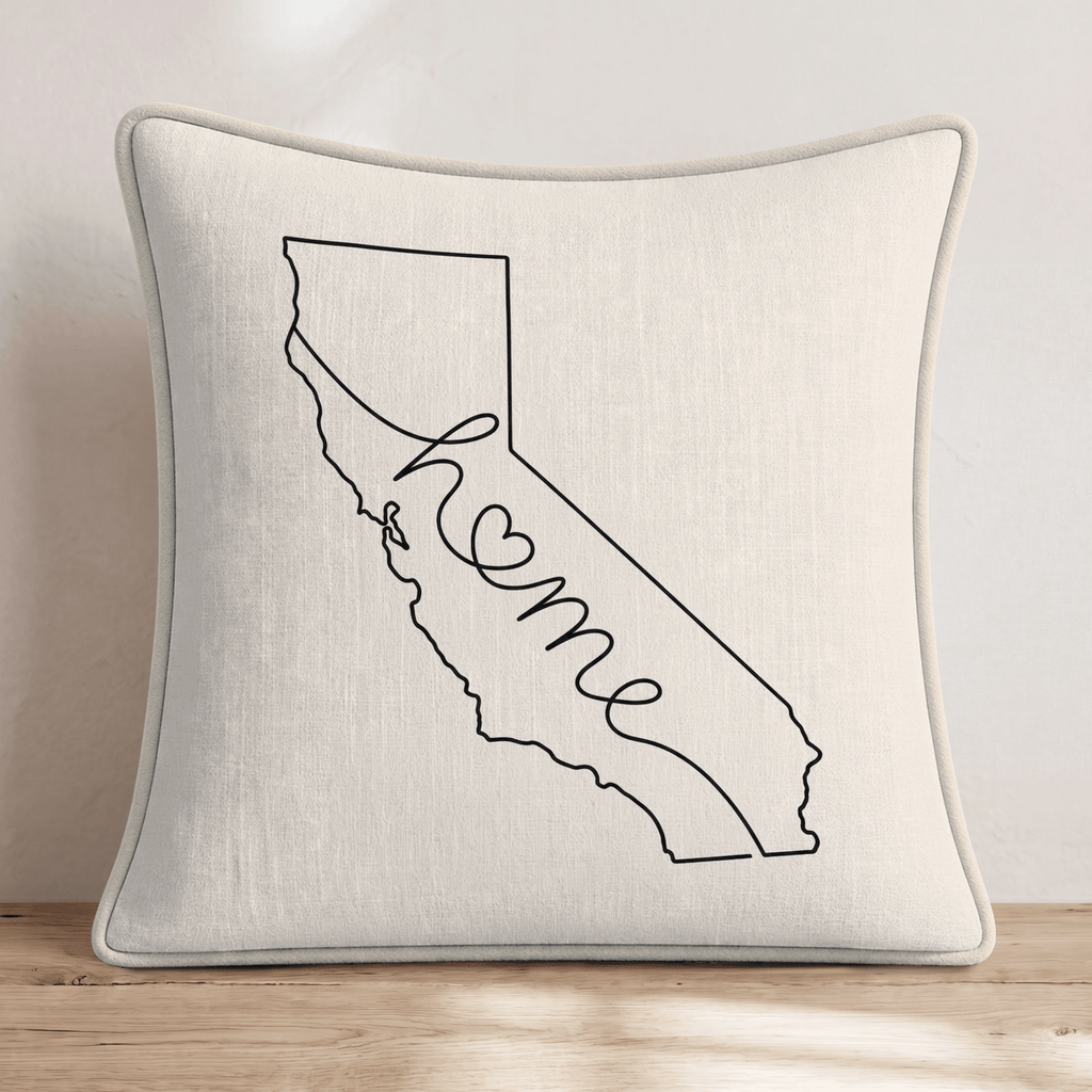 California Home Throw Pillow - Hillcroft Home
