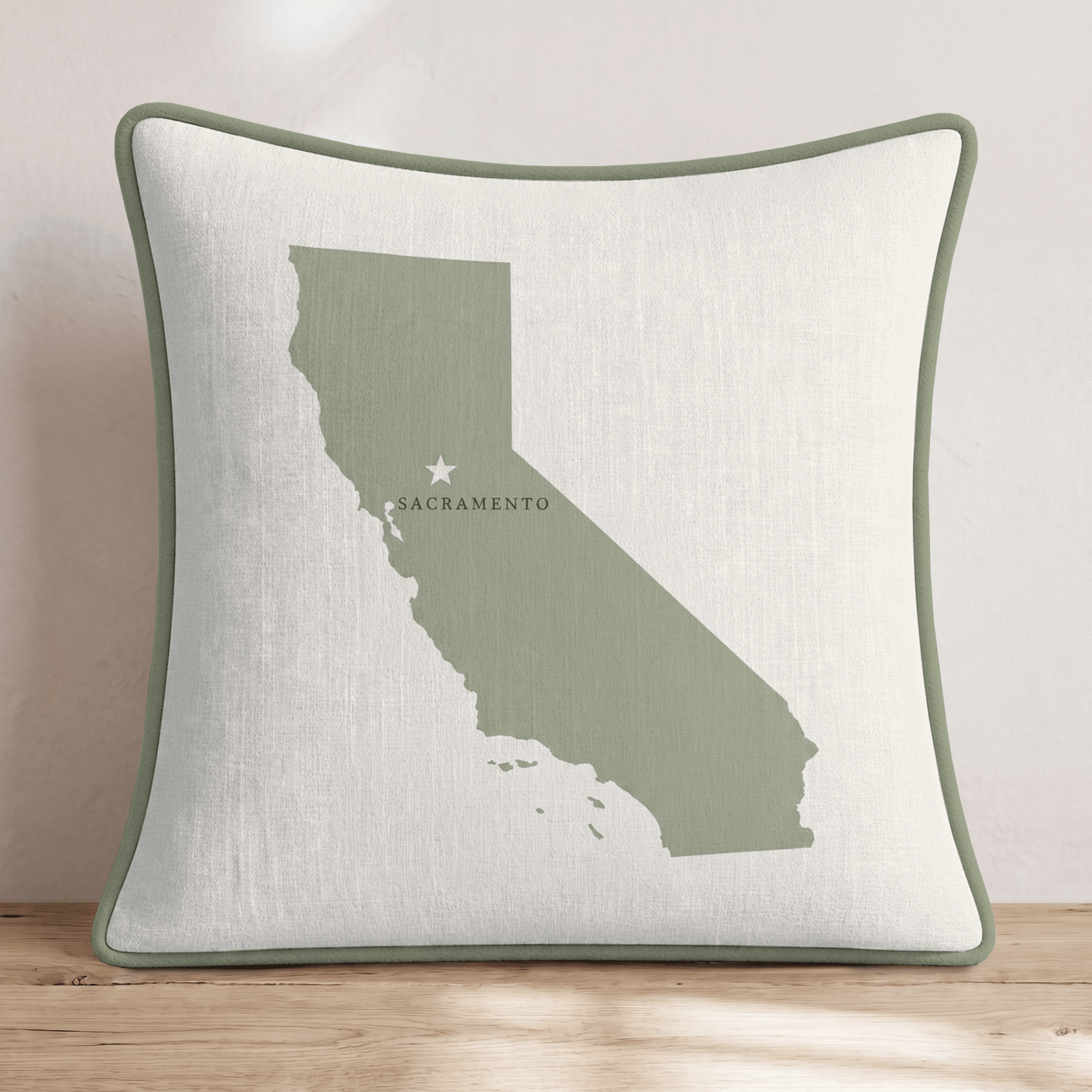 California State Capital Throw Pillow - Hillcroft Home