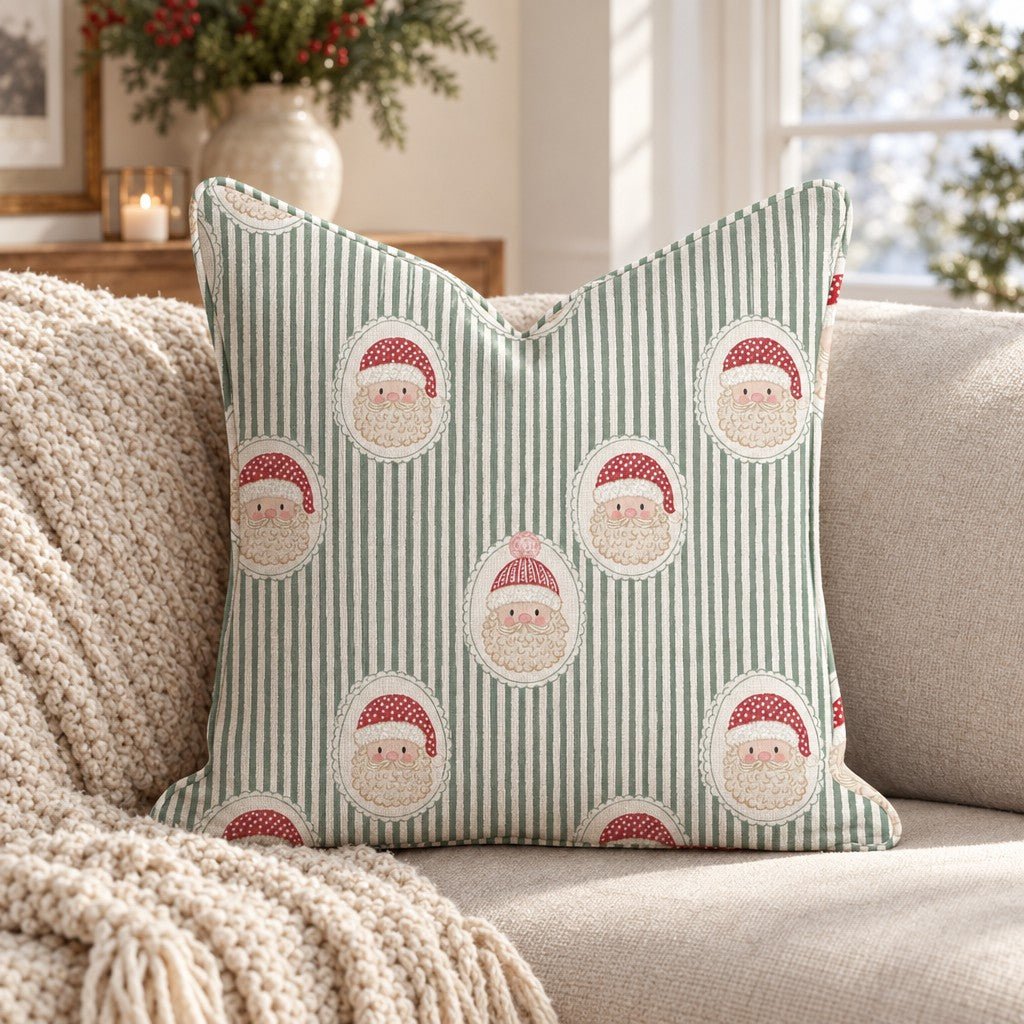 Cameo Claus Throw Pillow throw pillow - Hillcroft Home