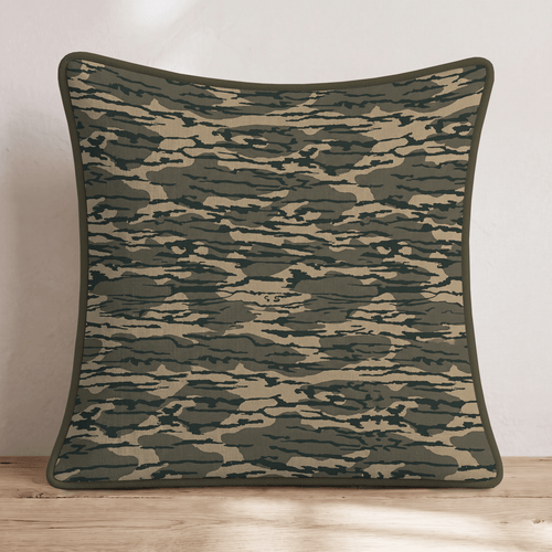 Camo Brown Throw Pillow - Hillcroft Home