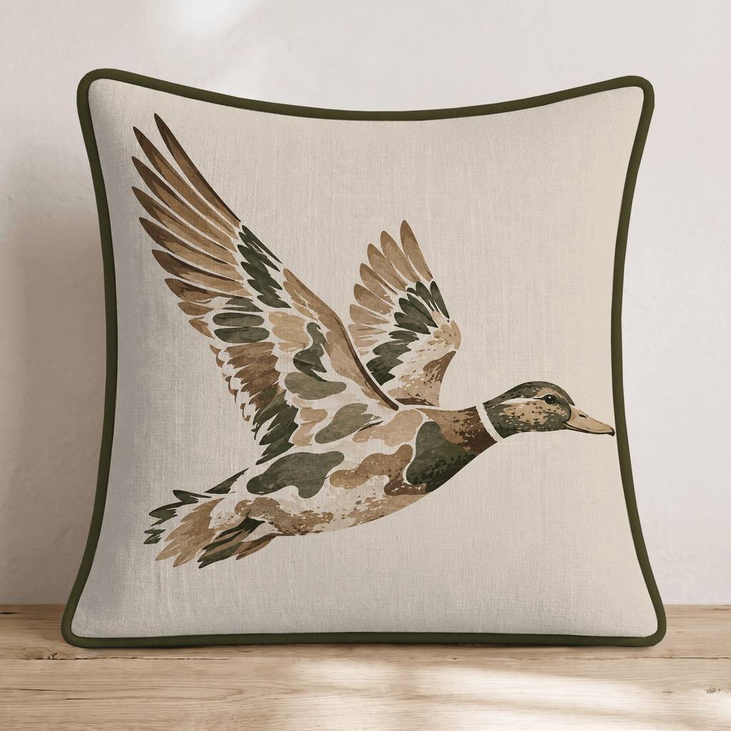 Camo Duck Throw Pillow - Hillcroft Home